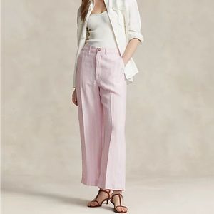 Polo Ralph Lauren Striped Linen Wide-Leg Pants